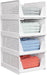 4 Pack Stackable Closet Storage Basket - Stackable Storage Bins