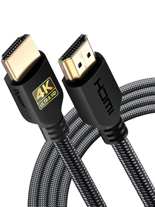 4K HDMI Cable 10 ft | High Speed Hdmi Cables, Braided Nylon & Gold Connectors, 4K @ 60Hz, Ultra HD, 2K, 1080P, ARC & CL3 Rated | for Laptop, Monitor, PS5, PS4, Xbox One, Fire TV, & More