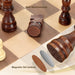 Magnetic Wooden Chess Set for Adults Kids 15'' Chess Board with Handmade Pieces, Folding Portable Travel Unique Chess Se