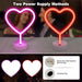 2 Pack Heart Neon Signs, Pink LED Lights, USB or Battery Powered