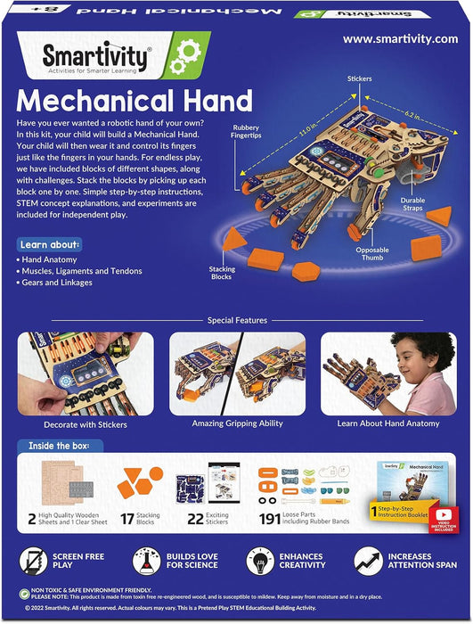 Robotic Mechanical Hand STEM Toy for Kids 8-14