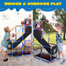 Arcade Basketball Game Set with 4 Balls and Hoop for Kids 3+ Years Old Indoor Outdoor Sport Play - Easy Set Up - Air Pum