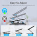 Adjustable Laptop Stand for Desk, Metal Laptop Riser Holder