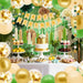 Sage Green Happy Birthday Party Decorations,Happy Birthday Banner, Quality Waterproof Boho Confetti Balloons Curtain Hanging Swirls Ease assembly Decor Green Balloons,Party Decorations