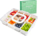 Snackle Box Container Dishwasher Safe Divided Serving Tray with Lid Handle