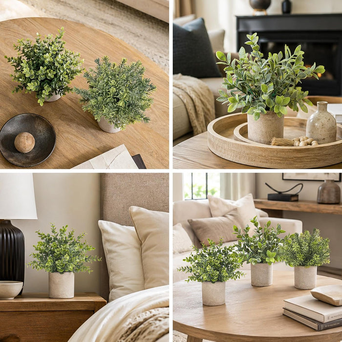 3 Pack Fake Plants Artificial Plants for Office Bathroom Decor