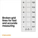 Fiskars 3" x 18" Acrylic Sewing & Quilting Ruler with Gridlines, Clear