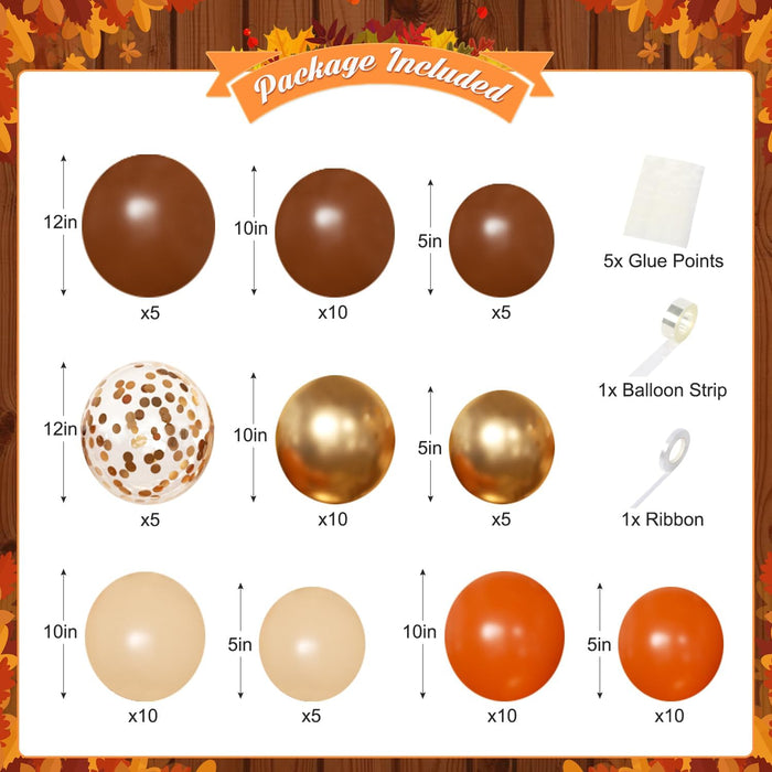 Give Thanks Foil Balloon Arch Kit for Thanksgiving Fall Party Decorations