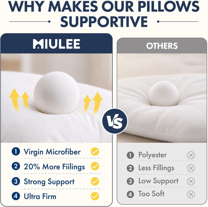 18x18 Throw Pillows Inserts 2 Pack, Decorative Pillows for Couch Bed