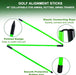 Golf Alignment Sticks 48" Collapsible Alignment Rods Golf Training Aid for Aiming, Putting, Swing Trainer, Golf Training Stick 2 Pack with Clear Tube Case