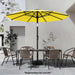 9FT Outdoor Patio Umbrella with Tilt and Crank, Yellow