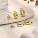 3 Pairs 14K Gold Hoop Earrings Set for Women Small Chunky Huggie