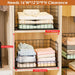 4-Tier Stackable Closet Organizers and Storage Shelves, Foldable Closet Shelf Organizer, Black(Patent Protection)(Patent