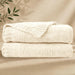Chenille Throw Blanket for Couch, Cozy Soft Blanket Lightweight Decorative Throw for Living Room Sofa Chair, Stylish Home Decor, Ideal for Gifting, Ivory 50"x60"