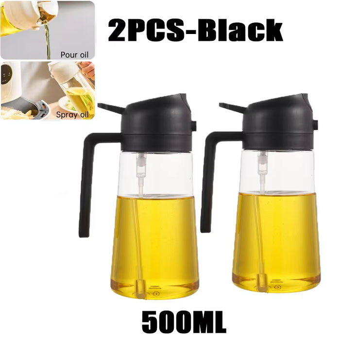200 mL Kitchen Oil Sprayer Bottle — Black