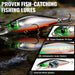 Fishing Lures, All-in-One Fishing Tackle Box with Tackle Included, Fishing Gear Lure Bait Accessories Kit for Freshwater Bass Trout, Ideal Fishing Gifts for Men, Father & Beginners