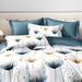 Three-Piece Blue Floral Duvet Cover Set
