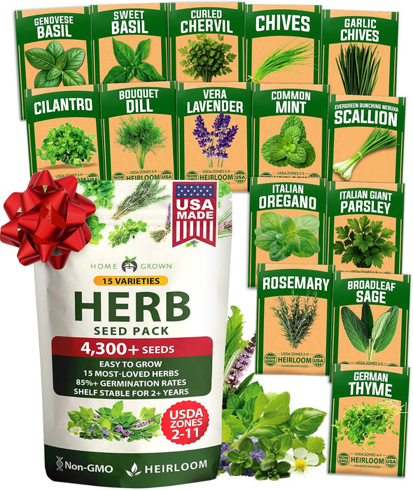 Culinary Herb Seed Kit, 15 Heirloom Varieties