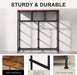 Tall Dresser for Bedroom, 9 Drawer Chest of Drawers, Rustic Brown