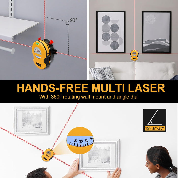 Multi Surface Laser Level LED Light Vial, Cross Line Laser