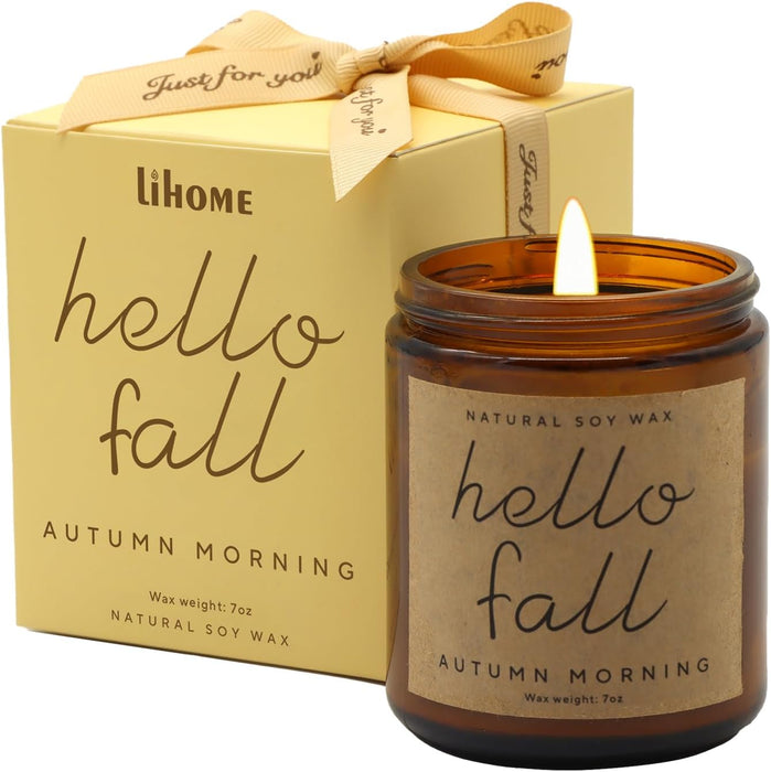 Fall Decorations for Home - Fall Candles, Gifts for Women(Autumn Morning)