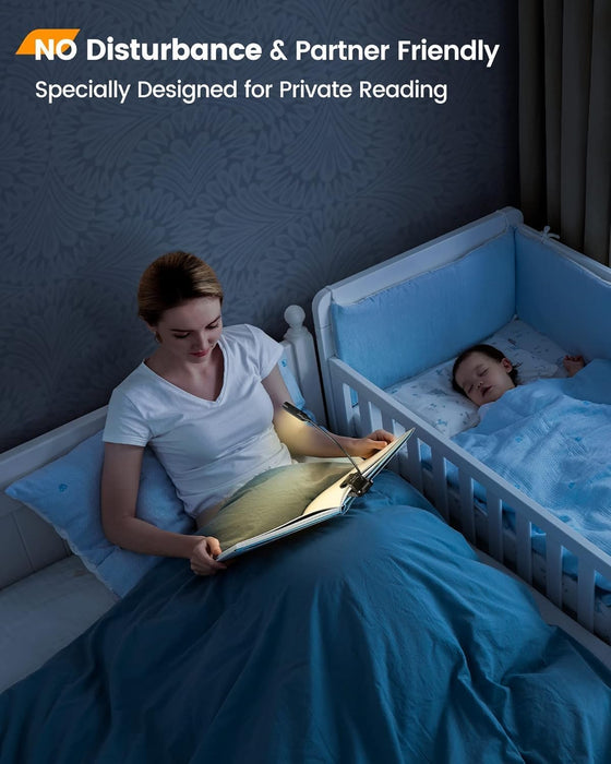 Willow Book Light for Reading in Bed, 10 LED Bright Reading Light