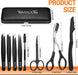 Tweezers for Men, 8 in 1 Professional Eyebrow Tweezers Kit with Eyebrow Trimmer & Scissors, Razor, Brush, Skin Care Tools
