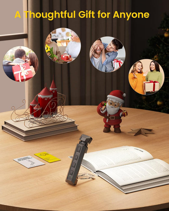 Extendable Book Light, Full-Page USB Rechargeable Reading Light