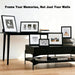 5x7 Solid Wood Picture Frame with Real Glass Cover Black