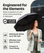 Windproof Travel Umbrella - Compact & Withstands Winds up to 100MPH, Strongest Premium Auto Folding Umbrella for Rain an