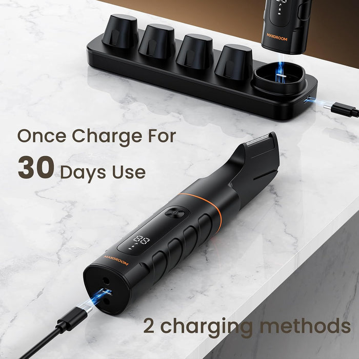 Manscape Upgraded Body & Pubic Hair Trimmer for Men, Waterproof Ball Shaver