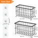 2-Pack Adhesive Cabinet Door Organizer, 5.9" Inside Cabinet Storage