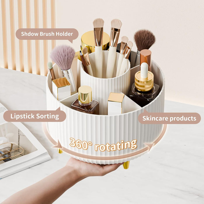 360° Rotate Makeup Brush Holder Organizer, Makeup Organizers Countertop, Makeup organization and Skincare Storage for Va