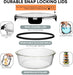 30 PC Glass Food Storage Containers with Lids - Reusable Glass Meal Prep Containers for Lunch and Leftovers - Airtight & Leakproof Snap Locking Lids - Oven, Freezer, Microwave, Dishwasher Safe