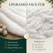 48 Inch White Faux Fur Christmas Tree Skirt, Luxury Plush Tree Base Cover for Holiday Party and Home Christmas Decor