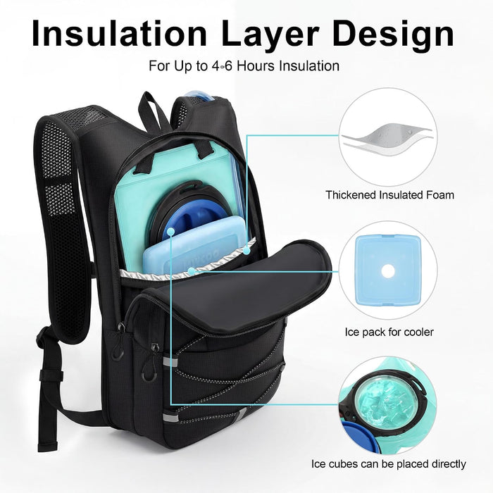 Hydration Backpack - Hiking Water Backpack with 2L Water Bladder