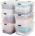 6-Pack 55 Quart Clip Box with Latching Lid