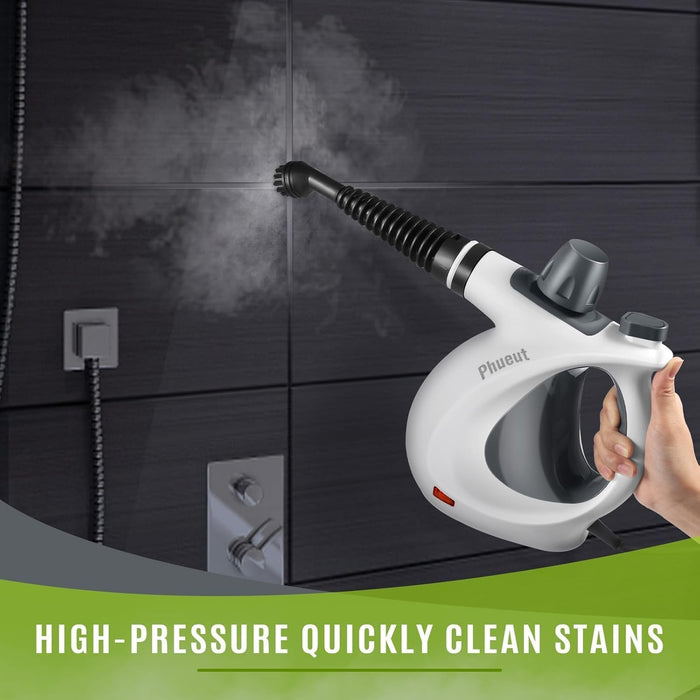 Pressurized Handheld Multi-Surface Natural Steam Cleaner with 12 pcs Accessories, Multi-Purpose Steamer for Home Use, St