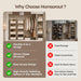 Hanging Closet Organizer 4 Tier - Clothes Hanging Shelves, Space-Saving Closet System, Fabric Storage Bins Bedroom Organ