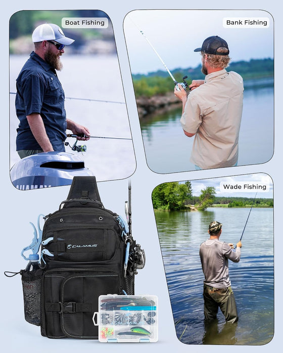 GearMaster Fishing Sling Tackle Bag & Tool Set