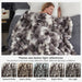 Faux Fur Throw Blanket for Couch, Fuzzy Soft Plush Thick Bubble Blanket for Sofa Bedroom Living Room, 50 * 60 Inches Tie-dye Taupe