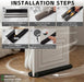 Under Door Draft Stopper for Bottom of Doors 38" Black
