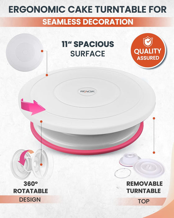 700 PCs Cake Decorating Kit with Baking Supplies Cake Decoration Set including Springform Pans, Cake Turntable, Numbered