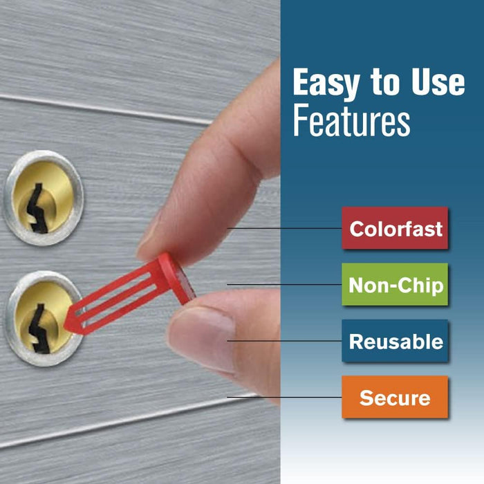 Keyhole Signals - Black Death Signal - Box of 25 - Non-Chip - Reusable & Long-Lasting - At-a-Glance Organization - Color Coded Plugs