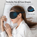 100% Blackout Sleep Eye Mask for Women Men, Zero Pressure Sleep Mask