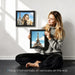 8x10 Picture Frame Set of 3, Gallery Wall Frame Set Black Woodgrain