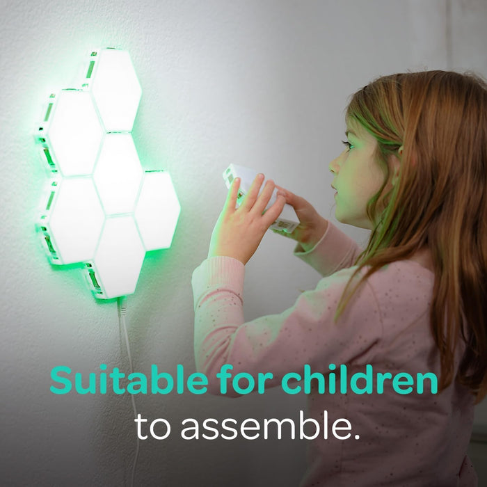 LuMAGIC Tap Tap Sensory Lights – 7pk Magnetic Hexagon LED Lights
