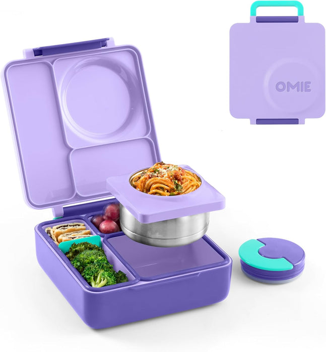 Box Kids Insulated Leakproof Bento Lunch Box with Food Jar (Purple Plum)