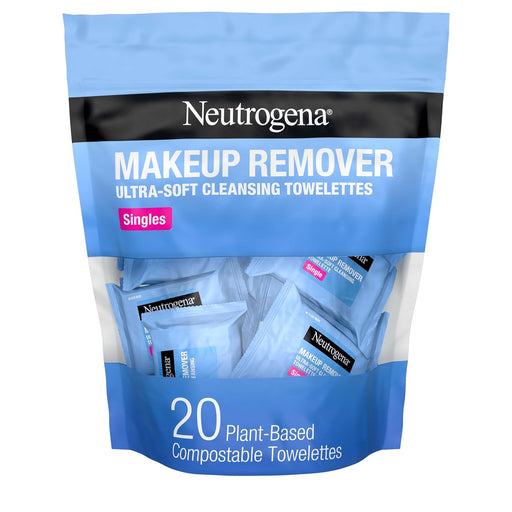 Makeup Remover Towelettes, Daily Single Face Towelettes, 20 Ct