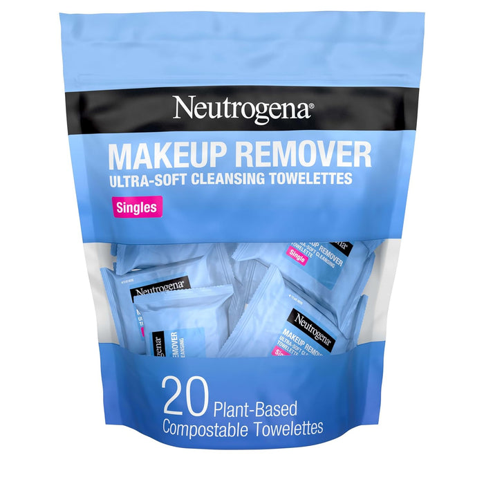 Makeup Remover Towelettes, Daily Single Face Towelettes, 20 Ct